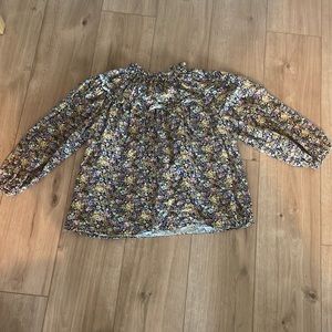 Smocked Floral Blouse